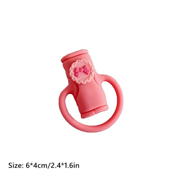 Data Cable Protector Silikone Data Cable Winder PINK Pink
