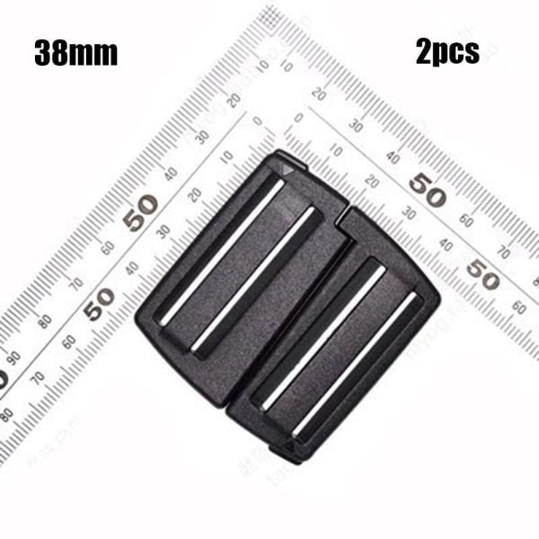 2 stk Webbing strop spænde skyder fastener 2 2 2