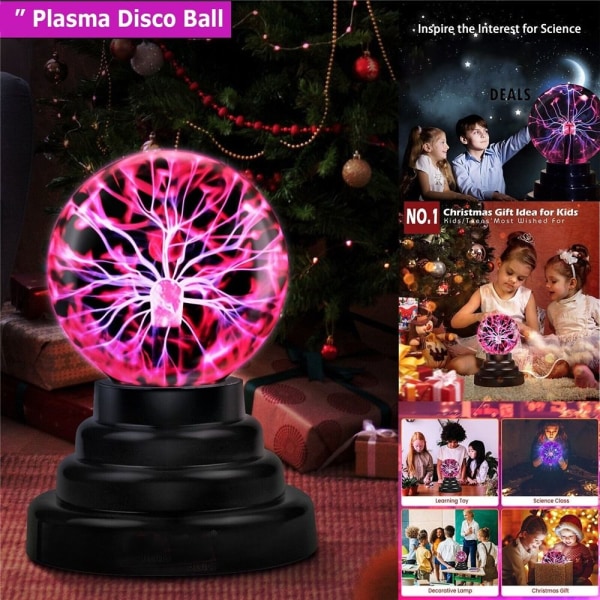 Lydkontroll Magic Plasma Ball Lampe LED Nattlys