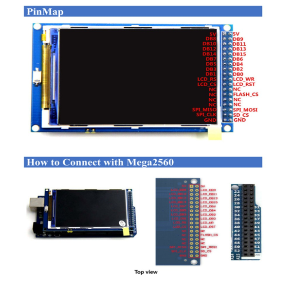 3,5" TFT LCD -näytön värinäyttömoduuli 3,5"