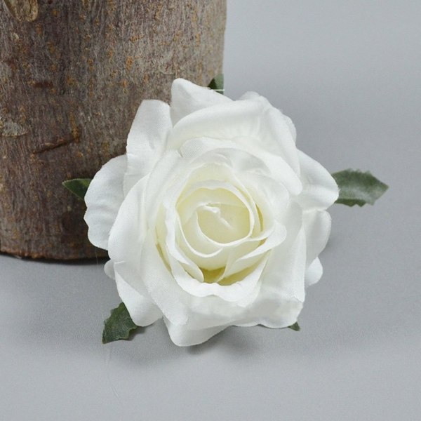 10 stk Kunstige roser Falske roser HVIT white
