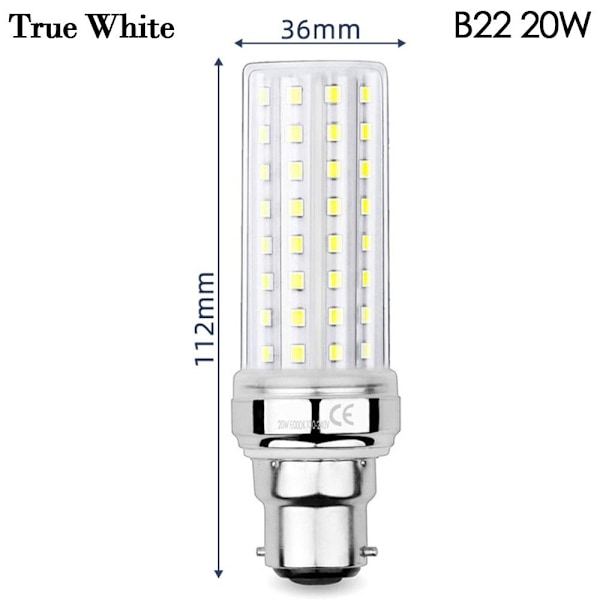 LED No Flicker TRUE WHITEB22 20W B22 20W True WhiteB22 20W