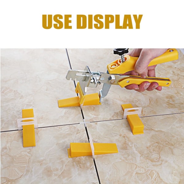 Clips Tang Spacer Tile Leveling System Flisegulv Yellow