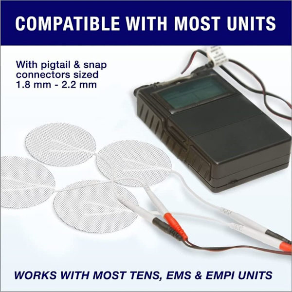 10 stk 1 tommer runde genanvendelige elektroder Non-woven stof elektrode 10PCS