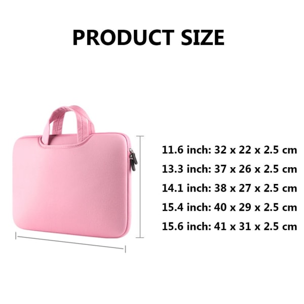 11 13 14 15 tuuman Sleeve Case Käsilaukku Kannettavan tietokoneen laukku MUSTA 11,6 TUUM Black 11.6 inch