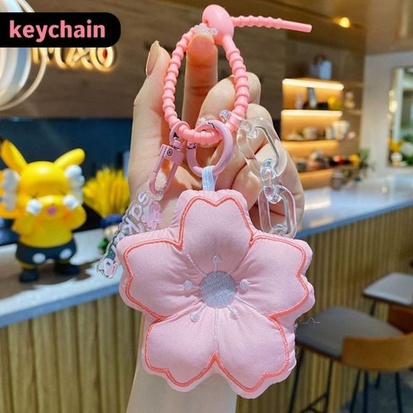 Blomma nyckelring Telefon kedja Lanyard nyckelring