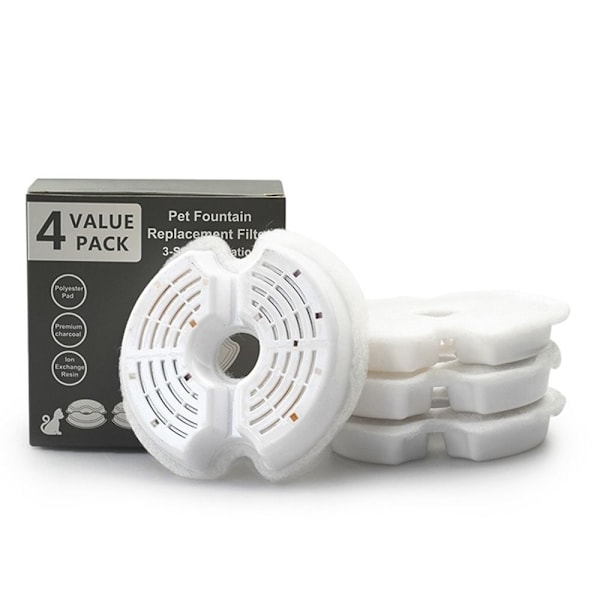 Pet Founian Filter Vannfiltre 4 STK 4 STK 4Pcs