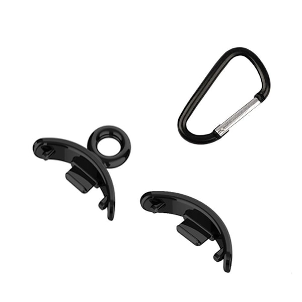 1 par urremstik Båndremadapter SORT Black Connector&Buckle-Connector&Buckle