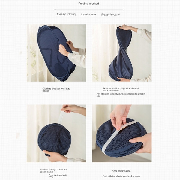 Kotitalouksien Pesula Estää Taitettava Pesukori NAVY BLUE2 NAVY navy blue2