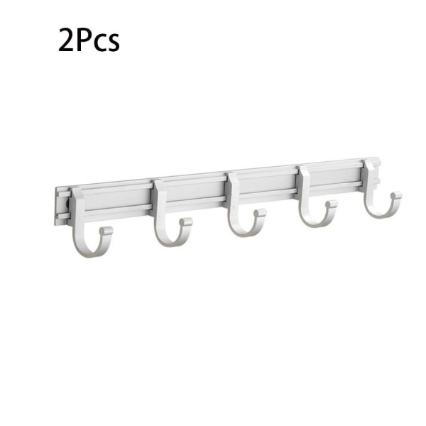 2 stk Veggkroker Knagstativ Veggfeste Kroker for oppheng Silver 2 Pcs-2 Pcs