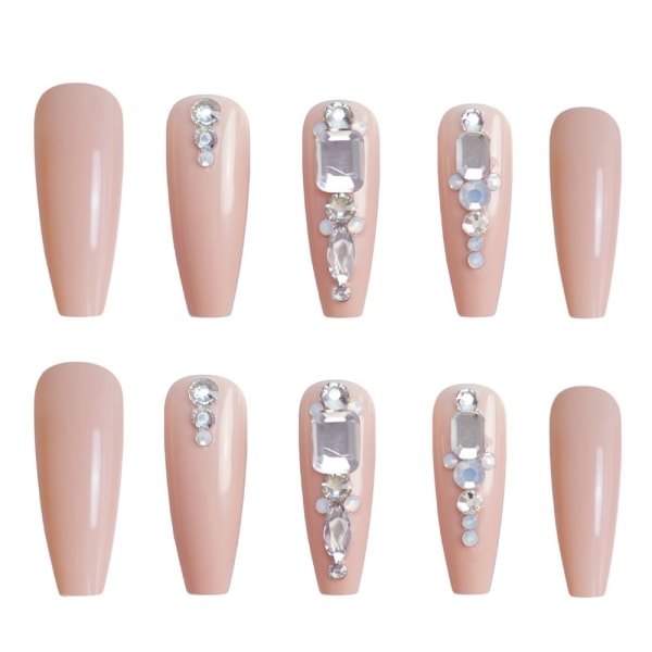 24 stk/æske Butterfly Rhinestone kiste Falske Nails Wearable 02