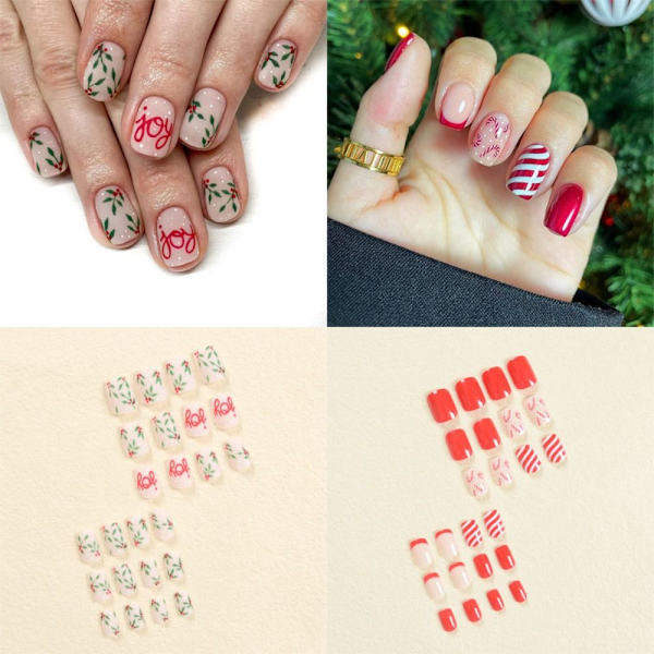Franske falske negle Christmas False Nail 2 2 2