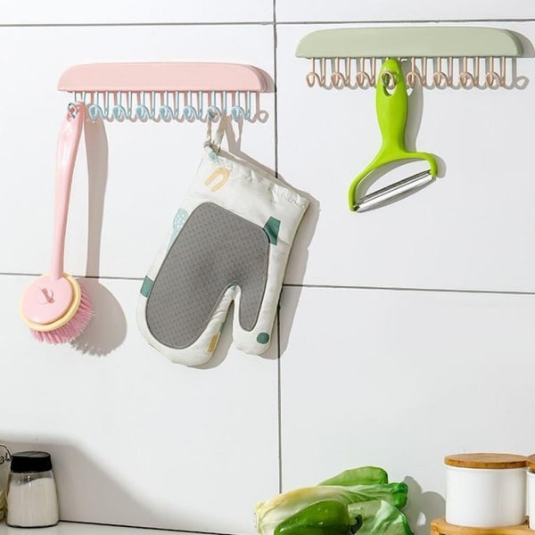 Multi Hængende Opbevaring Bøjle Garderobe Opbevaring Organizer GRÅ grey