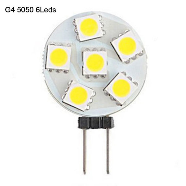 G4 LED lyspærer Rund spotlight pære G4 5050 6LEDS G4 5050 G4 5050 6Leds