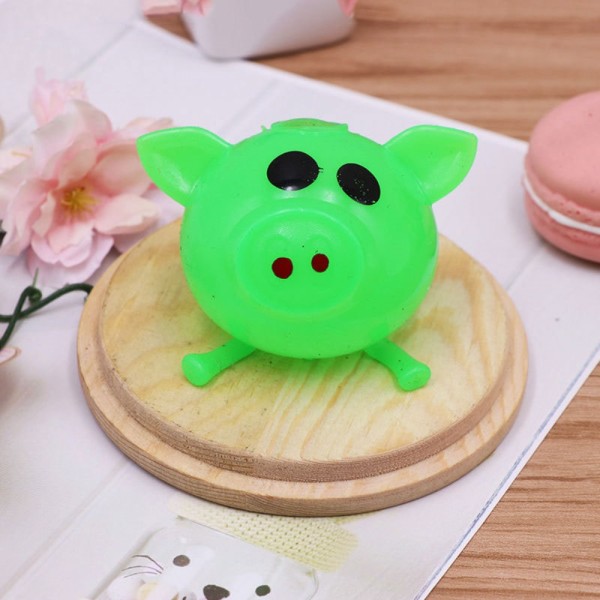 Splat Ball Venting Leksak GRÖN GRIS PIG Green Pig-Pig