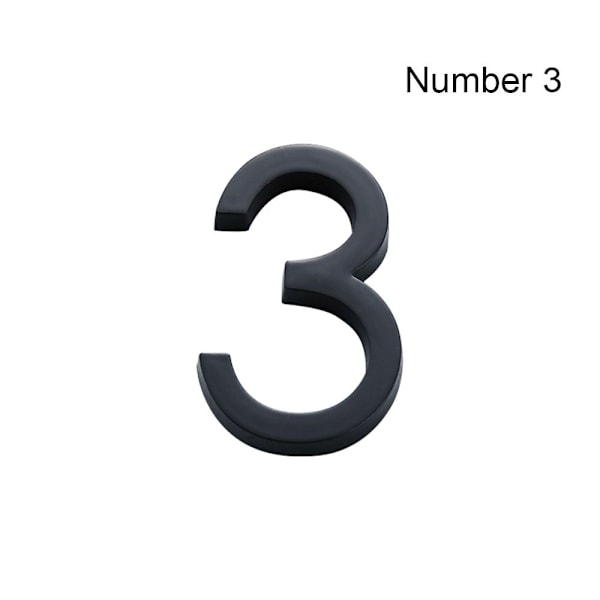 4 tum/10 cm Dörretikett Sifferetikett NUMMER 3 NUMMER 3 Number 3