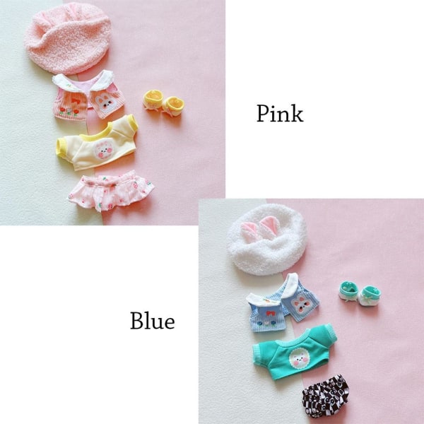 1 Set 20 cm Nukkevaatteet Nukkemekot SININEN Blue