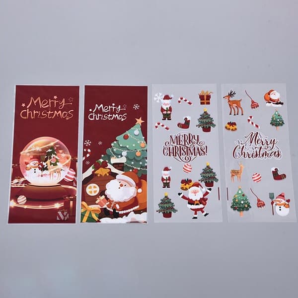 50st julgodispåsar Xmasförpackningspåsar Cookiepresentpåsar