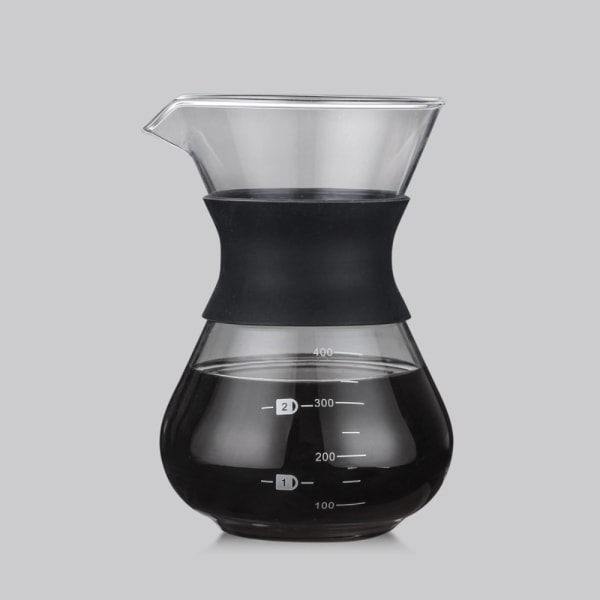 Handbryggd Kaffekanna Glas Kaffekanna 400MLUTAN FILTER 400mlWithout filter