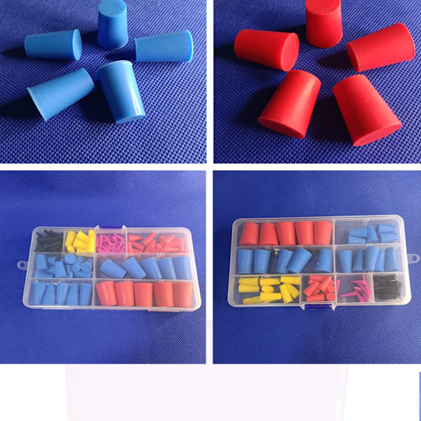 120 kpl kumitulppasarja Stopper Plug silikonia 120pcs