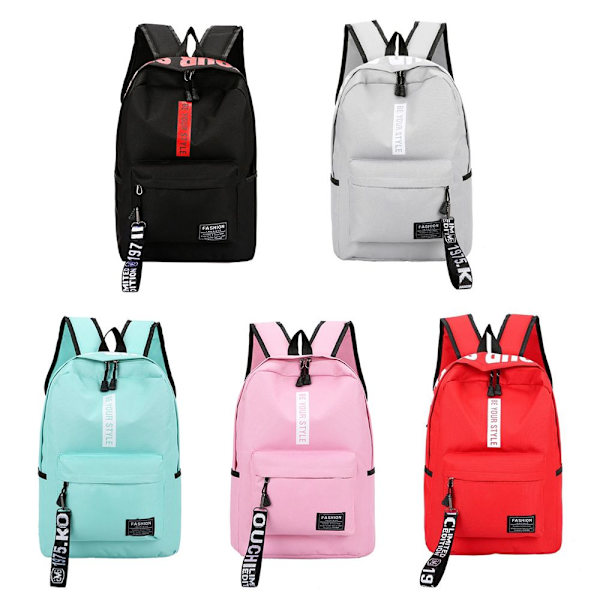 Stor kapacitet ryggsäck Teenage Pure Color skolväska black