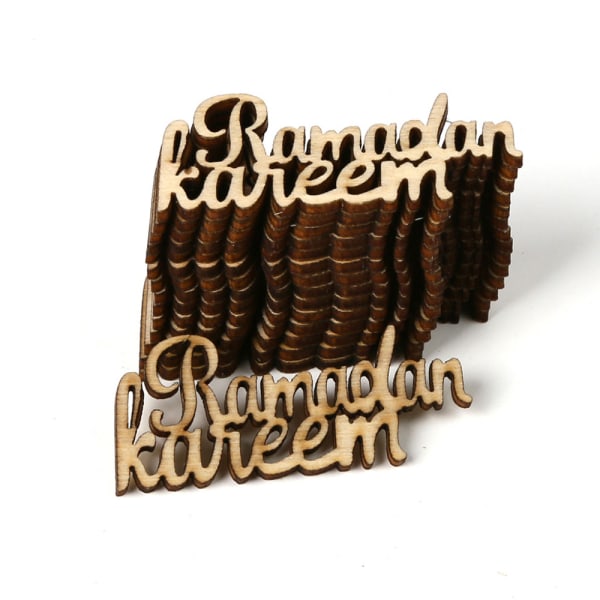 15 stk/sett Ramadan Kareem dekorasjon trepynt JM01339 JM01339