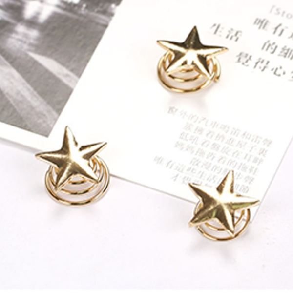 Star Spiral Hair Pins Morsiamen hiusklipsit GOLD Gold