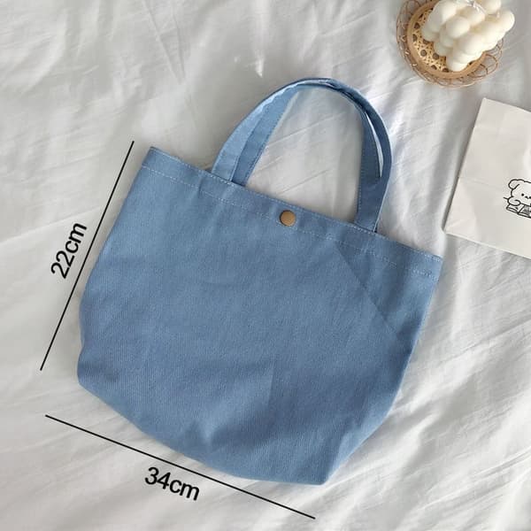 Canvas Handväska Tygväska GRÅ grey