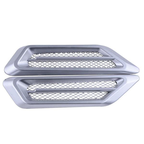 Bil Sideskærm Luftventil Hood Scoop SØLV Silver