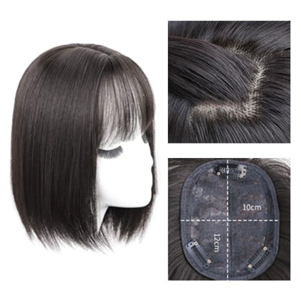 Liuhai Hair Patch Reissue Block Tummanruskea 35cm 35cm dark brown 35CM-35CM