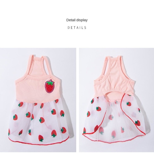 Cat Floral Dress Pet Fresh Skirt WHITE S white S