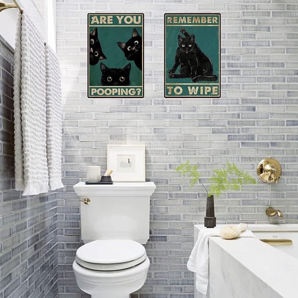 Pooper du Katteskilt Kat Badeværelsesindretning TYPE 1 TYPE 1 TYPE 1