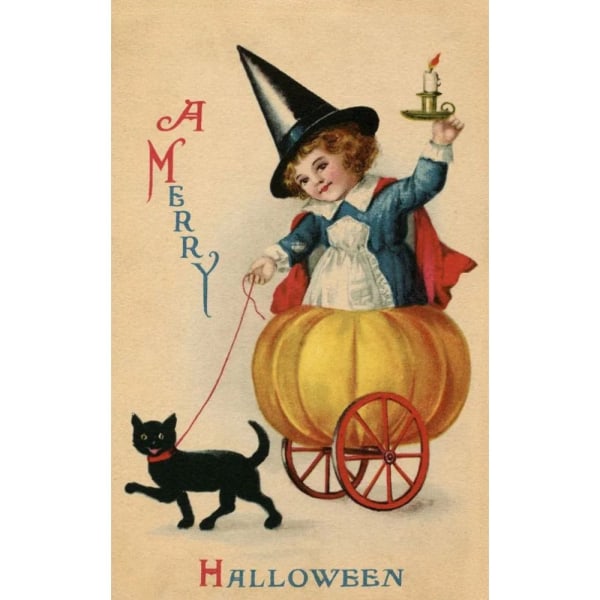 Halloween Vykort Vintage pumpa skriftkort Pumpa