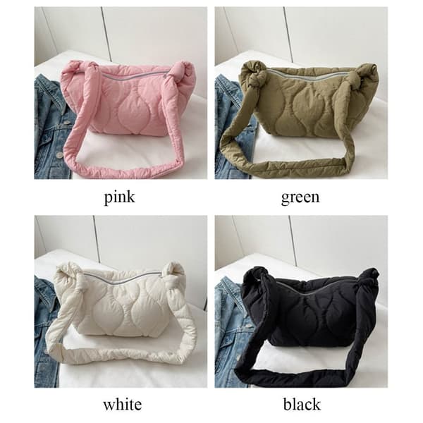 Skuldertasker Quiltet mulepose SORT black