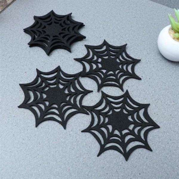 Web Halloween Dækkeservietter Halloween Coasters LUMINOUS LUMINOUS Luminous