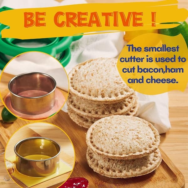 Sandwich Cutter ja Sealer Uncrustables Sandwich Maker Pyöreä