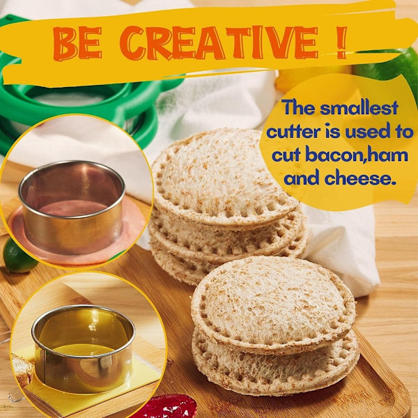 Sandwich Cutter och Sealer Uncrustables Sandwich Maker Circular