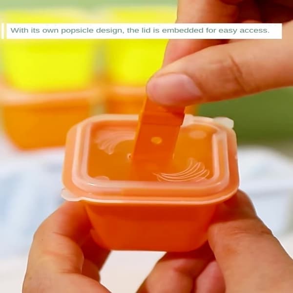 6stk Firkantede isbitformer Jelly Puddingformer BLÅ Blue