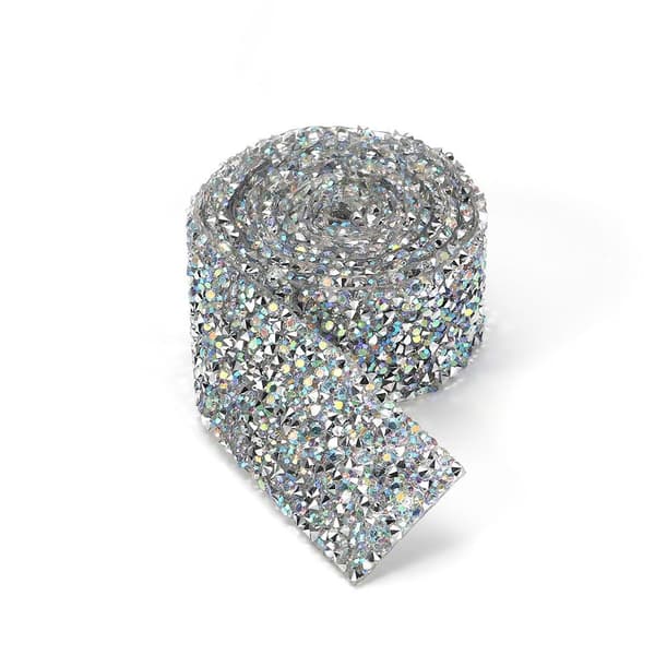 Rhinestone Trim Krystalltape SØLV 10MM BREDDE 10MM BREDDE silver 10mm width-10mm width
