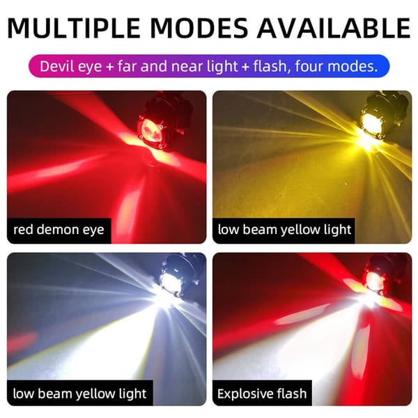 2kpl LED-ajovalot Moottoripyörän ajokohdevalot