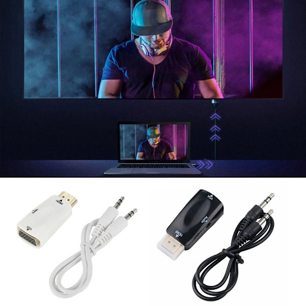 HDMI til VGA-adapter HDMI til VGA-konverter KVINNE TIL KVINNE female to female