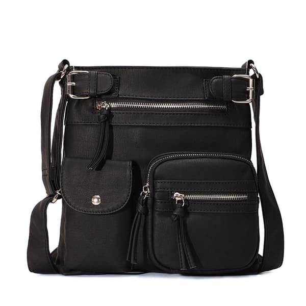 Multifunksjonelle Skuldervesker Dame Diagonalvesker SVART Black