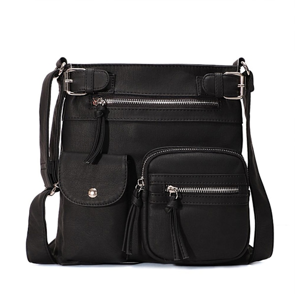 Multifunktionelle Skuldertasker Dame Diagonal Tasker SORT Black