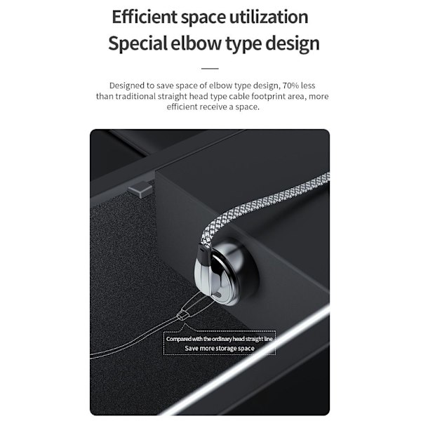 Hurtigladekabel Dataledning 2MBLACK SORT 2mBlack