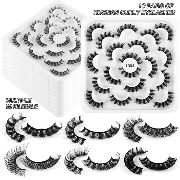 10 paria Russian Strip Lashes tekoripsiä 1005 1005