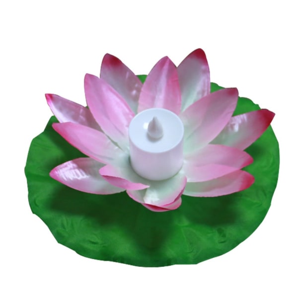 Elektronisk stearinlys Lotuslampe Floating Lotus Flower Lamps HVIT white