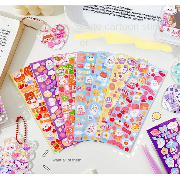 100 stk Sticker Set Pack Laser Cute Stickers C C C