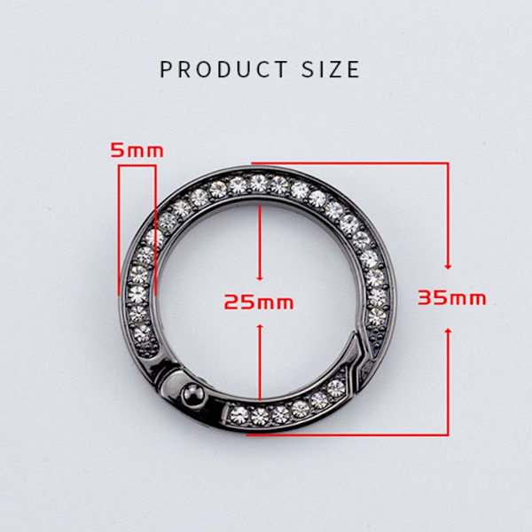 3stk Spring O-Ring Spenner Karabiner Vesker Håndvesker SØLV Silver