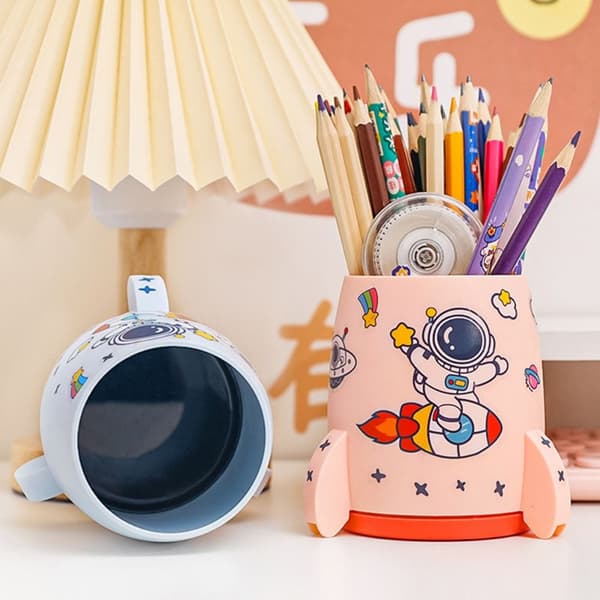 Penholder Makeup Børste Holder HVID White