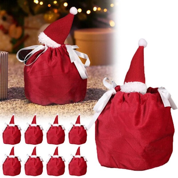Julgodispåsar Draw String Godispåsar 4ST 4ST 4pcs